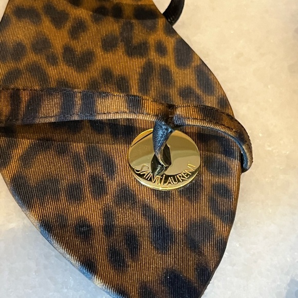 Saint Laurent AUTHENTIC Tanger leopard print slides sandal - Picture 8 of 12